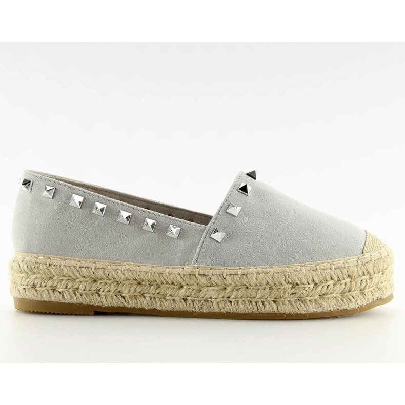 Srebrne espadrile 8333 srebro siva