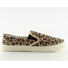 Slip-on meka 7TX-TJ85392 leopard tkanina smeđa