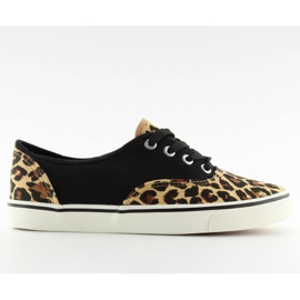 Tenisice na vezanje K-75 Brown / leop smeđa crna