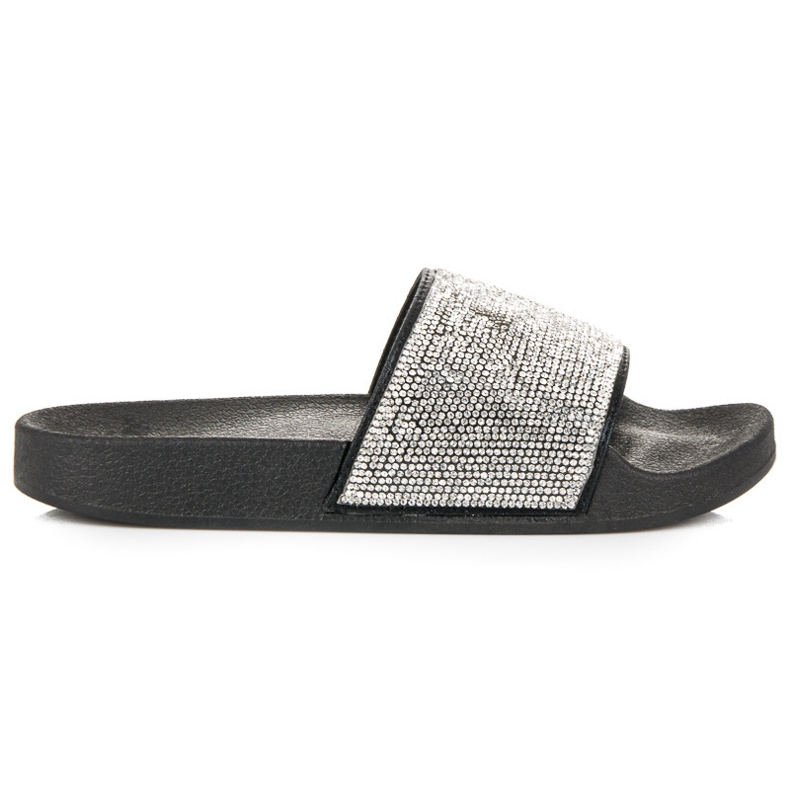 Girlhood Crne papuče sa kristalima crno