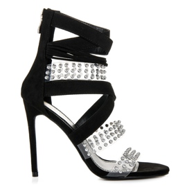 Sergio Todzi Seksi sandale sergio za nošenje crna