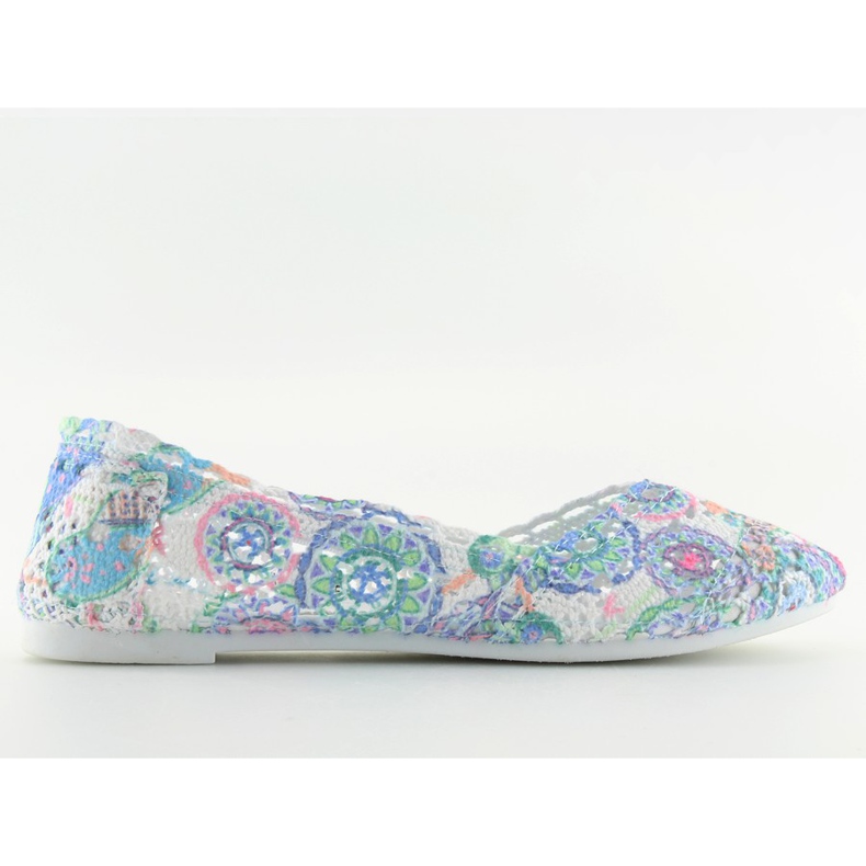 Čipkaste balerinke JX60P ljubičaste bijela