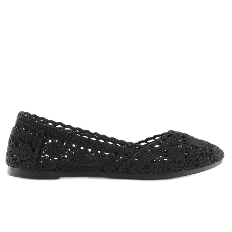 Crne balerinke od čipke JX59P crne crno