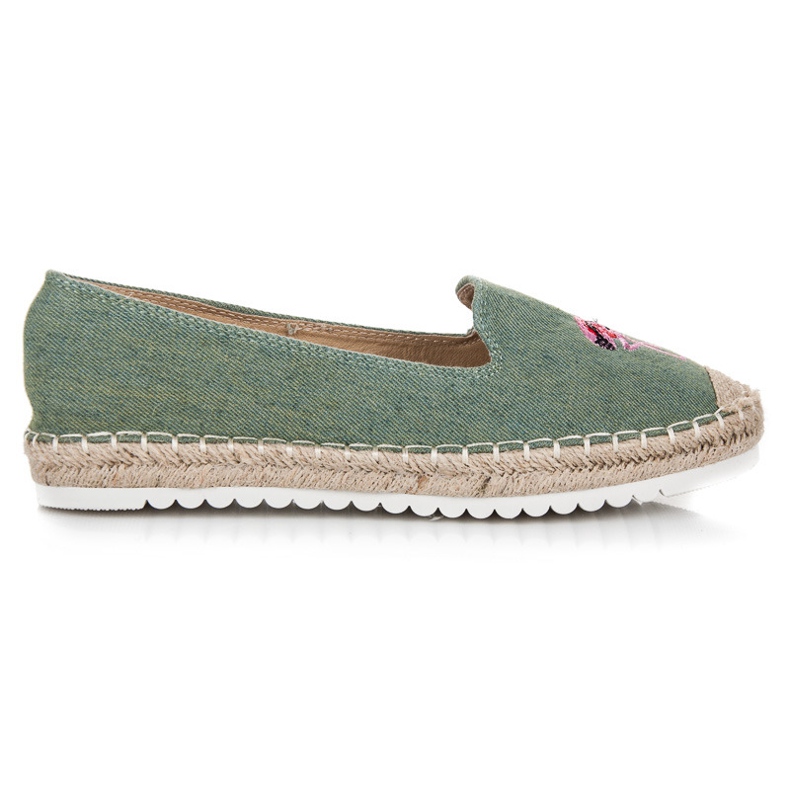 Bestelle Espadrile s flamingom zelena