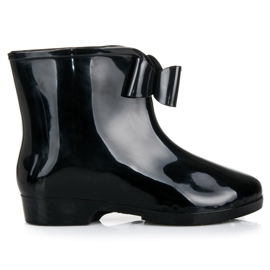 Crne gumene čizme s mašnom crna