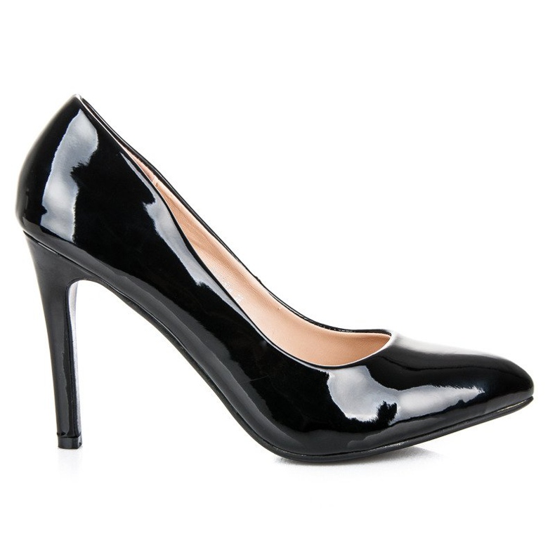 Small Swan Klasične lakirane potpetice crno