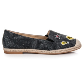 Bestelle Proljetne espadrile s flasterima crna