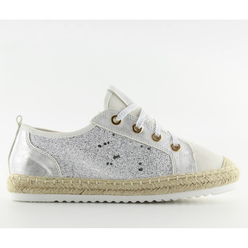 Bijele tenisice espadrile na vezanje B-140 Bijele bijela