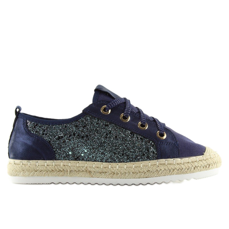 Mornarskoplave tenisice espadrile s čipkom B-140 DK.BLUE mornarsko plava