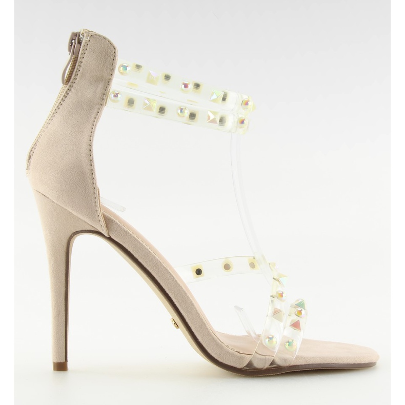 Bež sandale sa silikonskim naramenicama