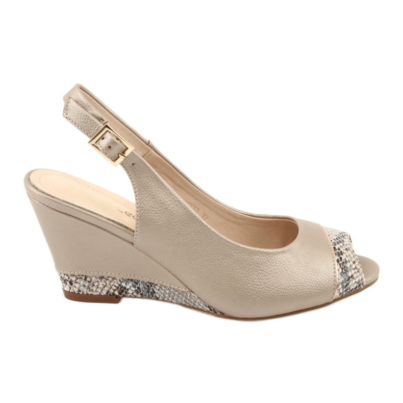 Zlatne sandale capuccino Sergio Leone 777 bež smeđa zlatna