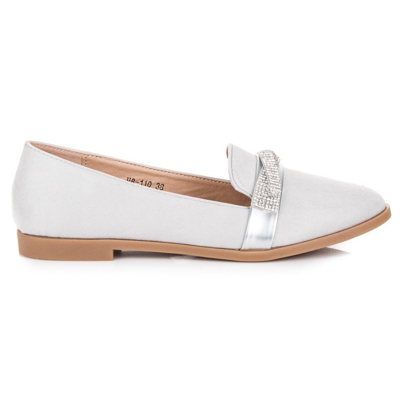 Bestelle Cipele od antilopa s kristalima siva