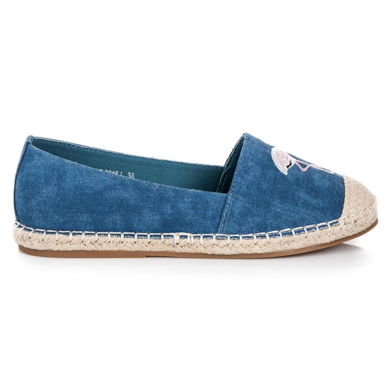 Bestelle Plave espadrile s flamingom plava
