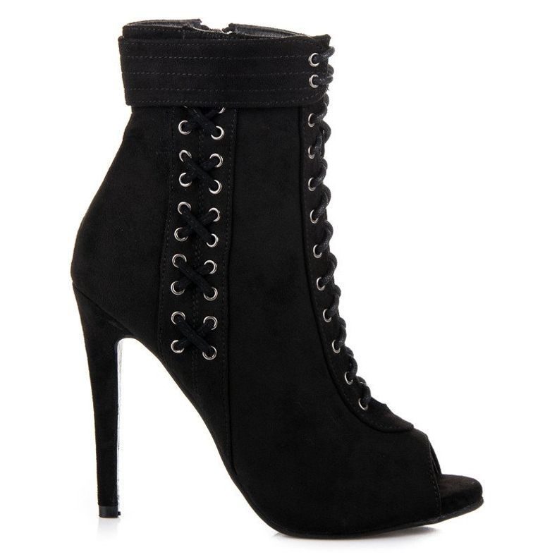 Seastar Vezane čizme s otvorenim prstima crno