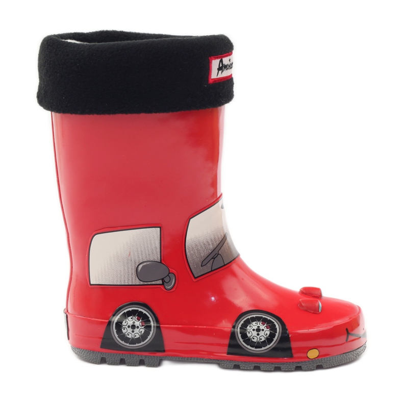 American Club Čarapa za galoše plus uložak RED CAR crvena siva crno