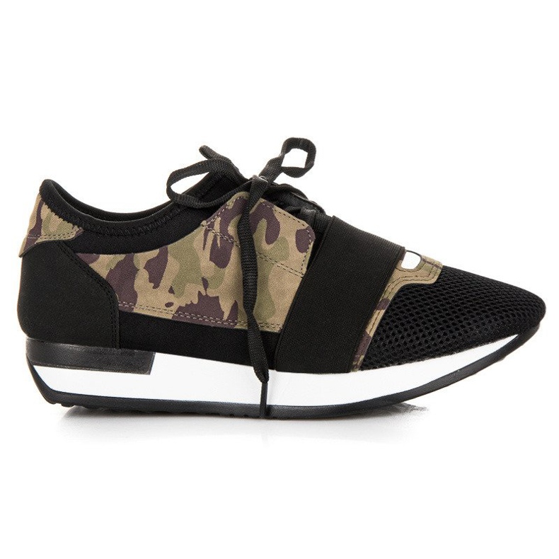 Slip-on sportske cipele crno smeđa zelena