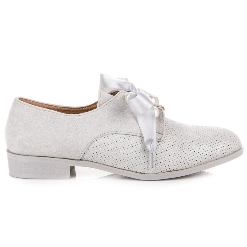 Bestelle Cipele od antilopa s perlama siva