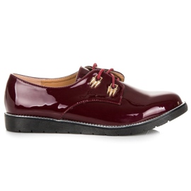 Best Shoes Lakirane niske cipele crvena