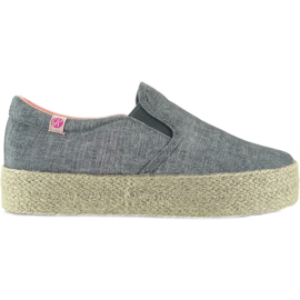 Slip-on espadrile s debelim potplatom 1520202 siva