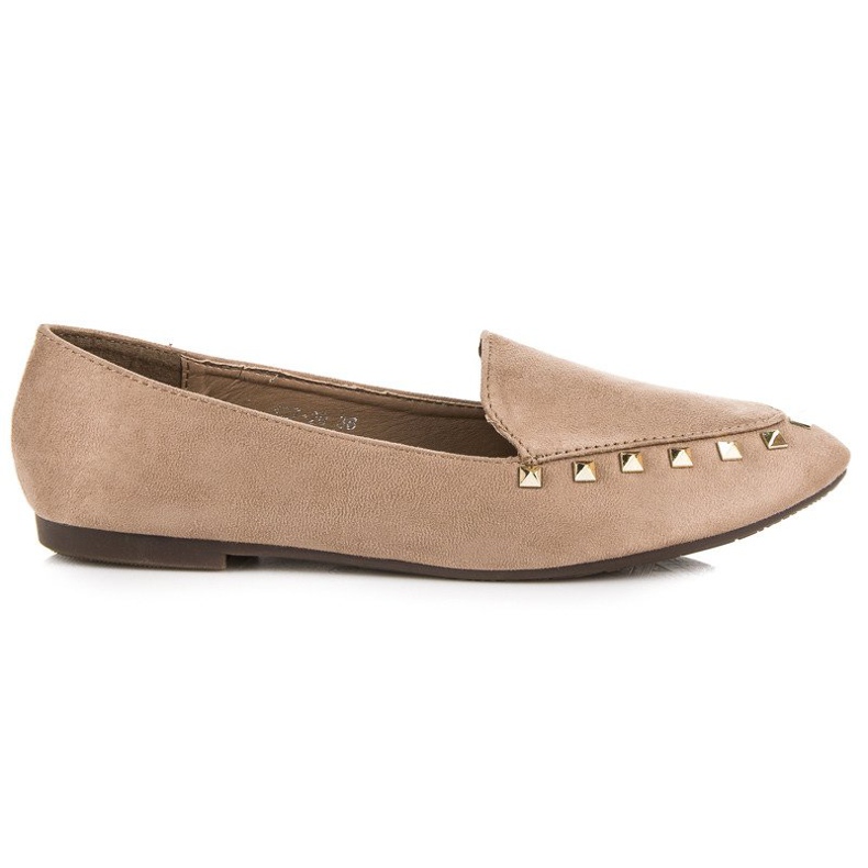 Slip-on cipele s čepovima smeđa