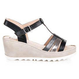 Kylie Sandale na klin crna