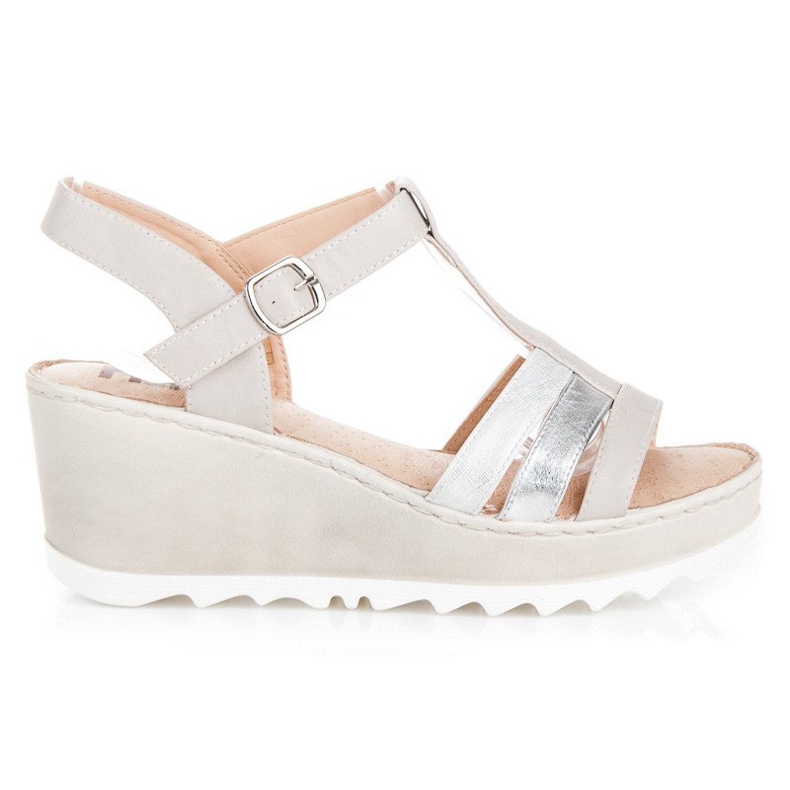 Kylie Sandale na klin siva