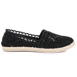 Seastar Espadrile od crne čipke crna