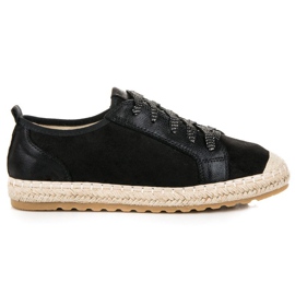 Seastar Espadrile od antilopa na vezanje crna