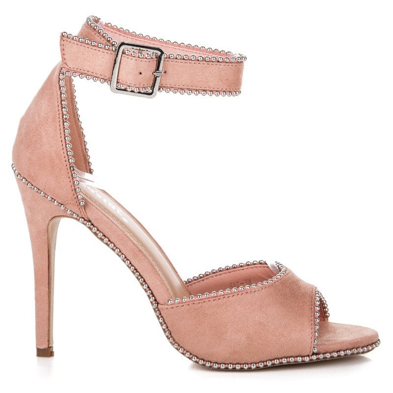 Seastar Sandale od antilopa na visokoj potpetici ružičasta