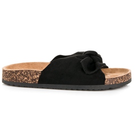 Queen Vivi Antilop papuče s mašnom crna