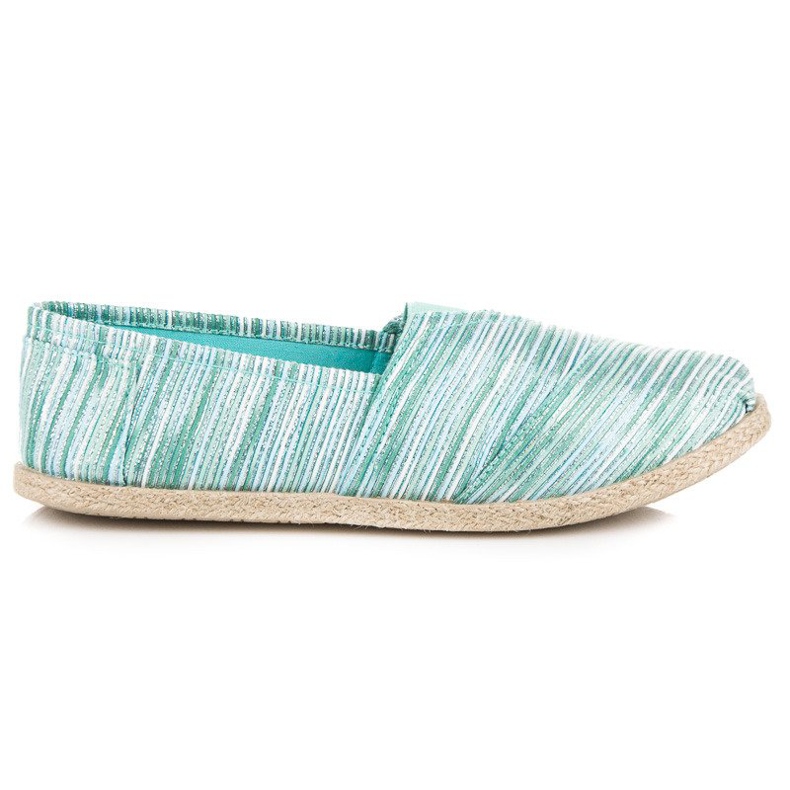 Rebraste espadrile zelena