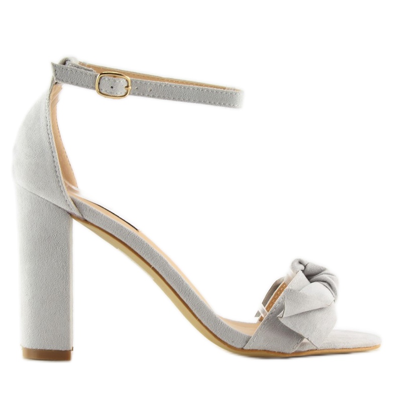 Sive sandale na visoku petu 118-11 sive siva