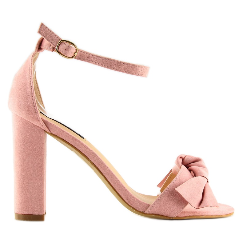 Ružičaste sandale na visoku petu 118-11 roze ružičasta