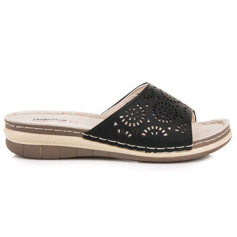 Hasby Ženske ažurne papuče crno