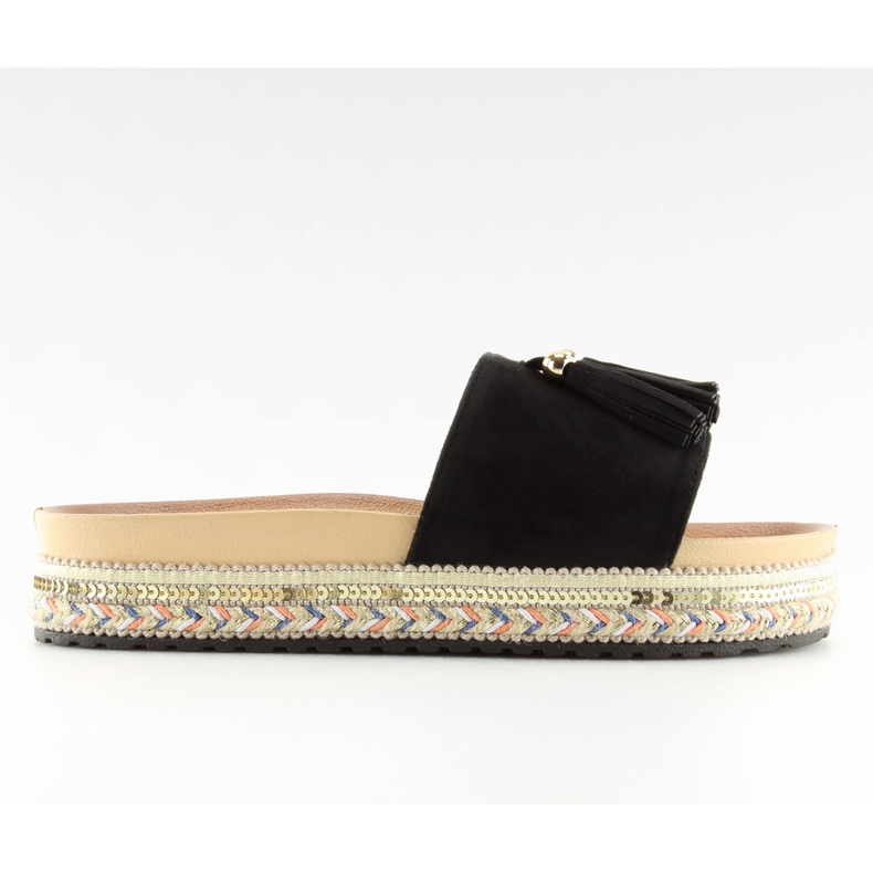 Crne ženske crne papuče LS-93 crne crno