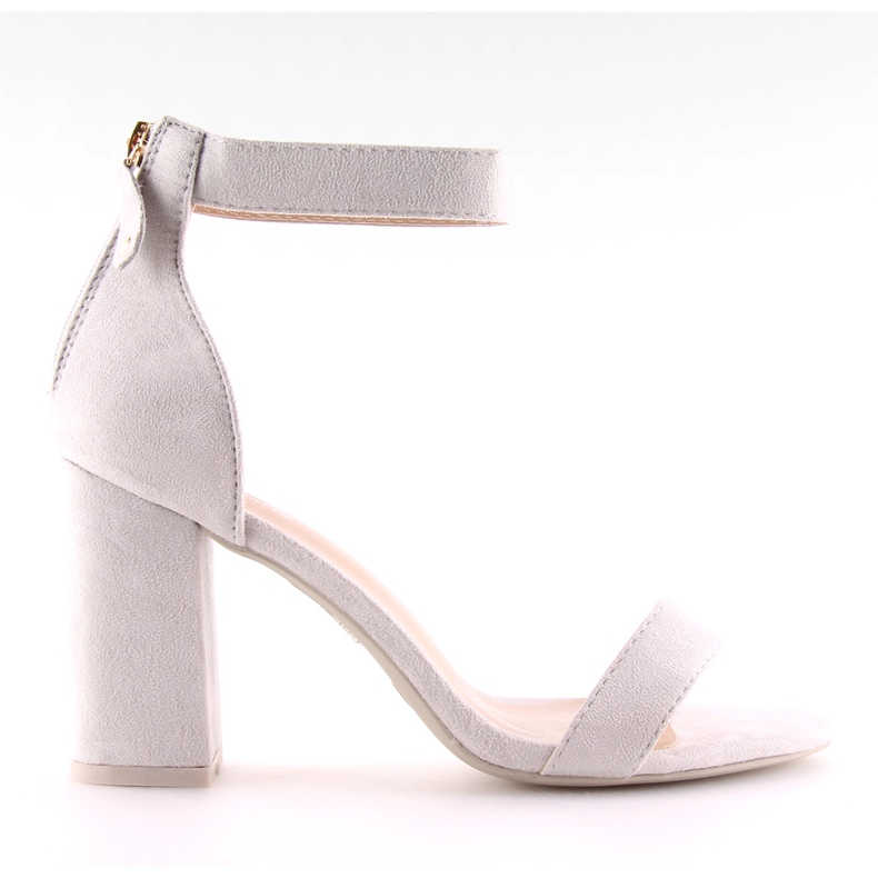 Sive sive sandale preko širokih potpetica siva