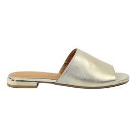 Elegantne Badura 5155 zlatne papuče zlatni