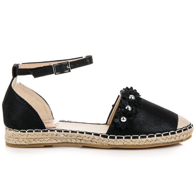 Anesia Paris Crne sandale espadrile crno