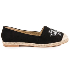 Sweet Shoes Crne espadrile od antilopa crno