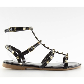 Ženske sandale s crnim kopčama H56 Black crna