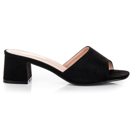 Renda Sandale na visoku petu od antilopa crna