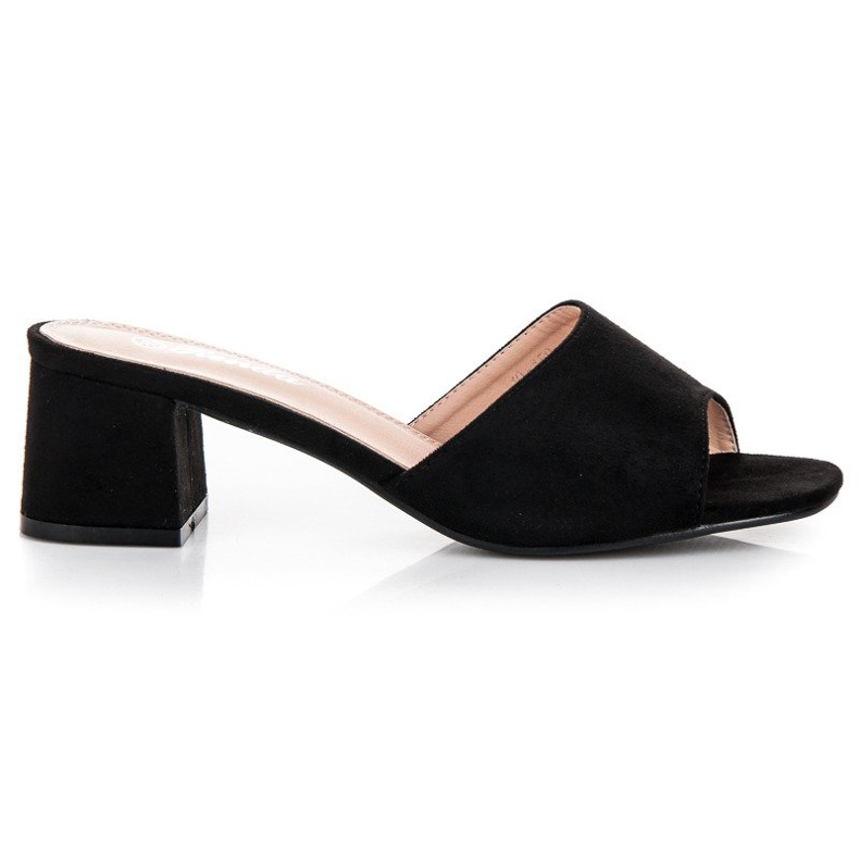 Renda Sandale na visoku petu od antilopa crno