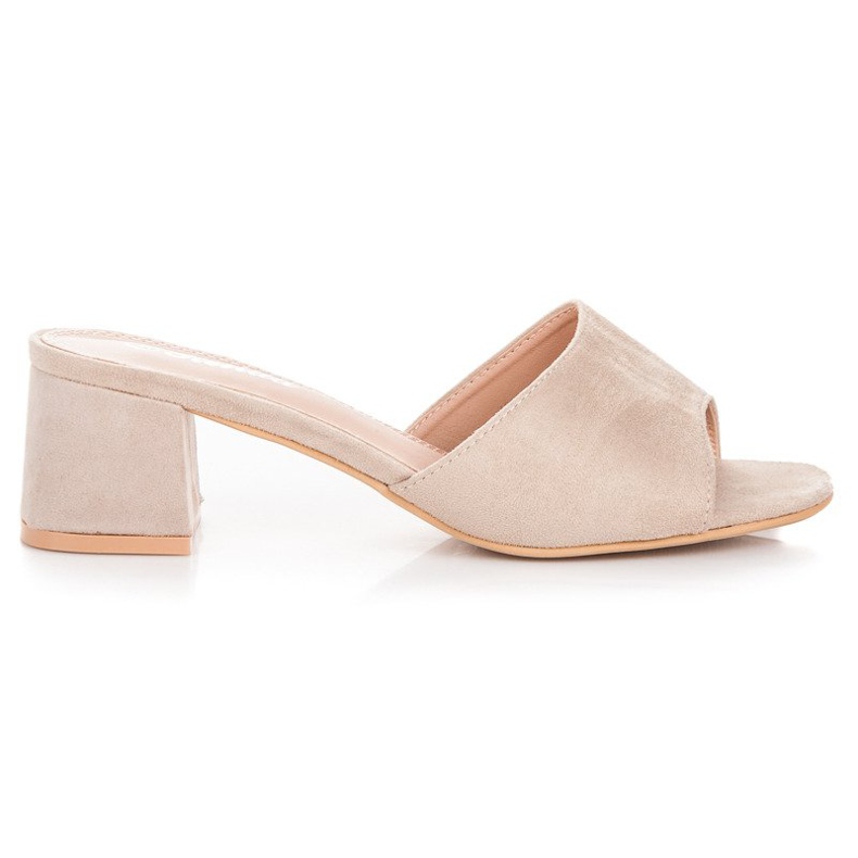 Renda Sandale na visoku petu od antilopa smeđa