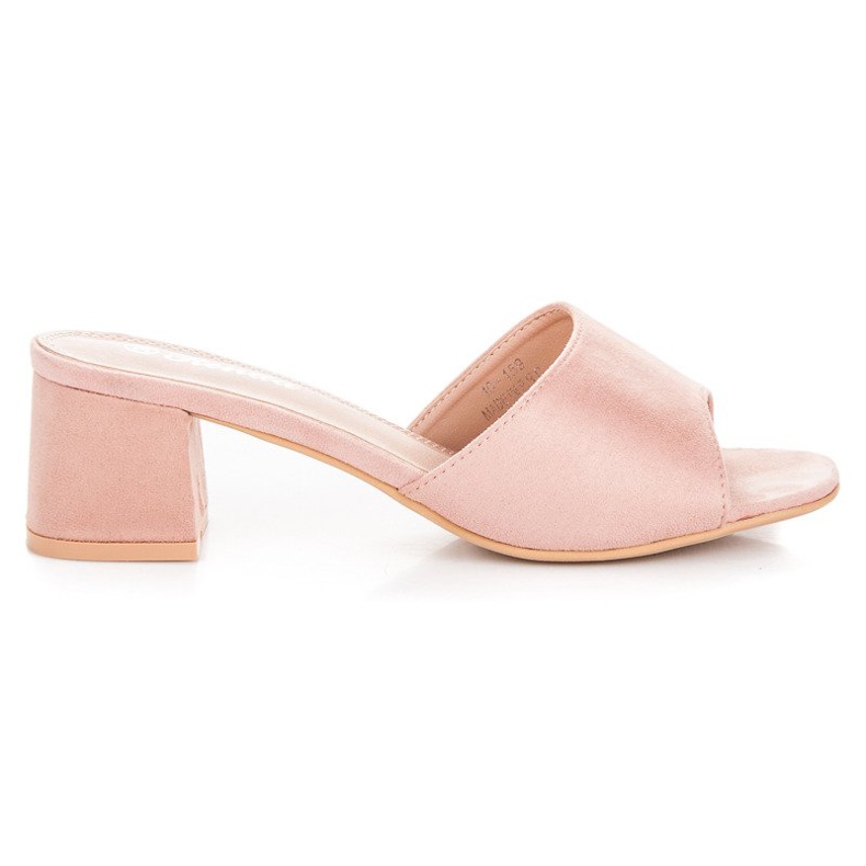 Renda Sandale na visoku petu od antilopa ružičasta