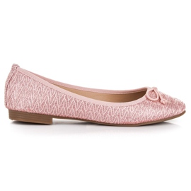 Renda Balerinke od ružičaste tkanine ružičasta