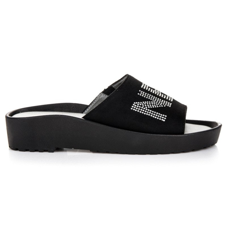 VINCEZA crne antilop papuče crno