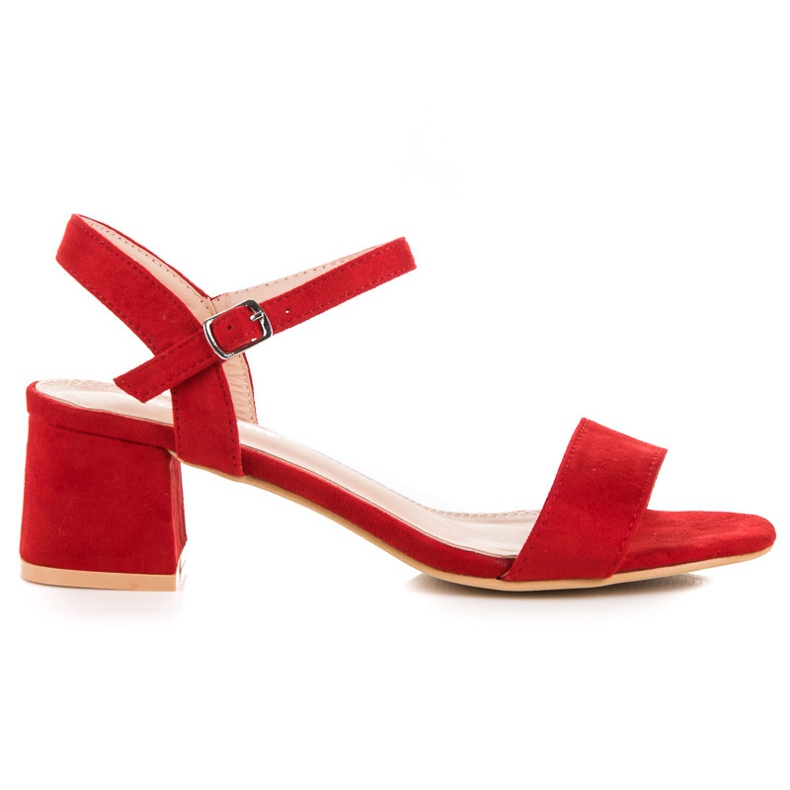 Renda Sandale na visoku petu crvena