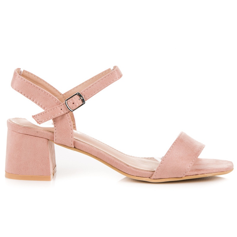 Renda Sandale na visoku petu ružičasta