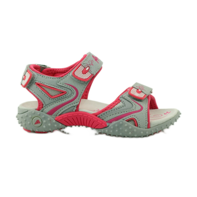 American Club Sandale s američkim kožnim umetkom 8580 raznobojna siva