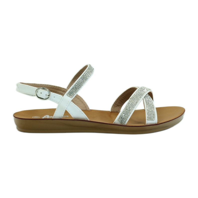 American Club Sandala s kubičnim cirkonijem American 170430 bijela